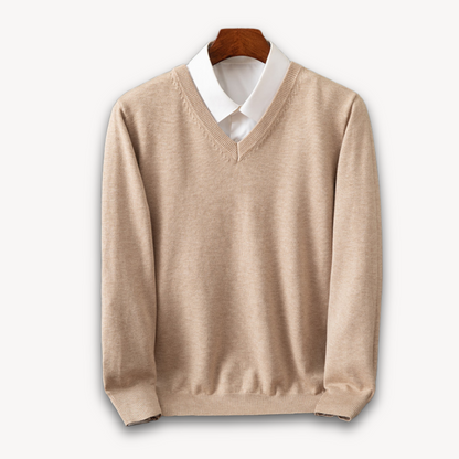 V-Hals Trui Met Cashmere Look