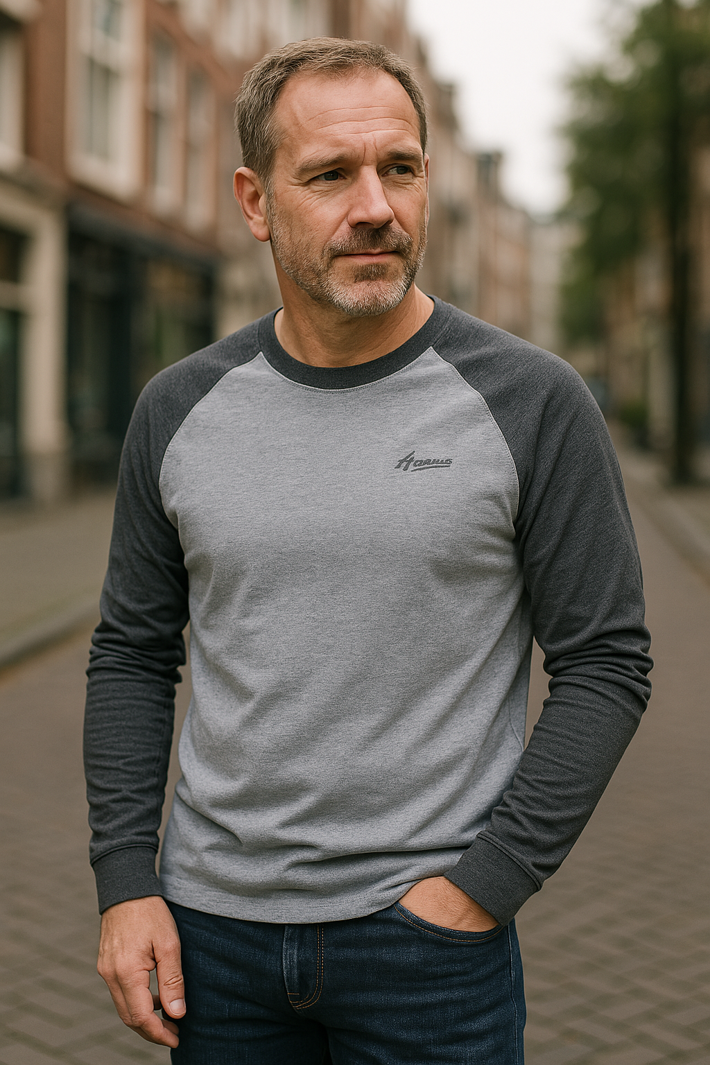 Sportieve Longsleeve Met Contrastmouwen