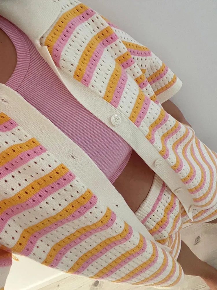 Luchtige Zomerset Met Streeppatroon – Comfortabele Co-Ord Voor Zonnige Dagen