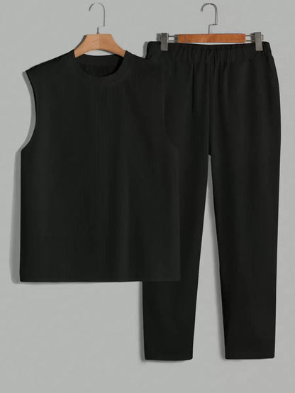 Zomerse Herenset Zonder Mouwen – Lichtgewicht, Ademend & Minimalistisch Voor Voorjaar & Zomer