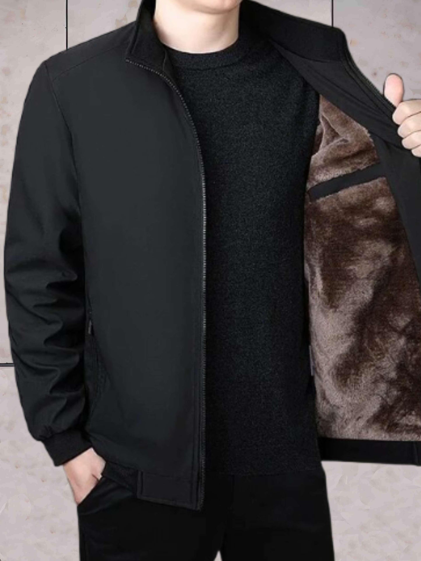 Gewatteerde Herenjas Met Nette Afwerking – Stijlvol Comfort Voor Frisse Werkdagen