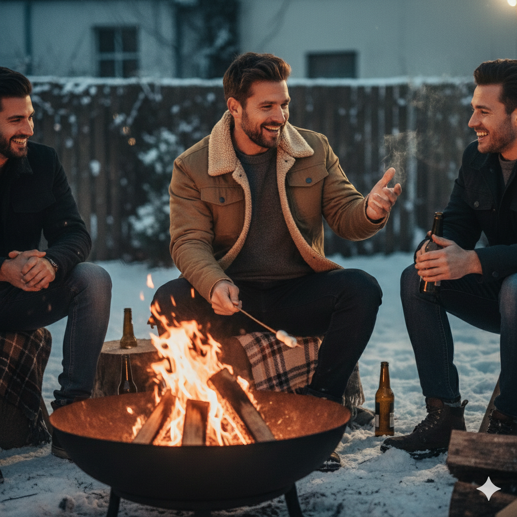 Heren Gevoerde Winterjas Met Sherpa Voering – Warme Outdoor Tussenjas Voor Herfst En Winter