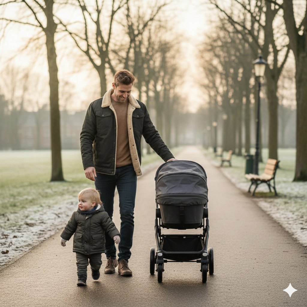 Heren Gevoerde Winterjas Met Sherpa Voering – Warme Outdoor Tussenjas Voor Herfst En Winter