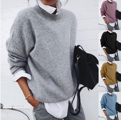 Basic Damestrui Met Ronde Hals – Minimalistische Essential Voor Elk Seizoen