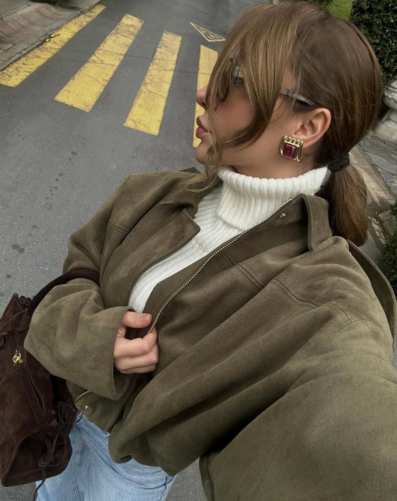 Dames Oversized Suède Jas