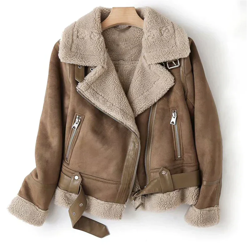 Shearling Bikerjack Met Stoere Look
