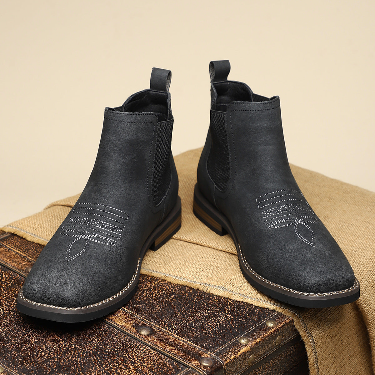 Heren Chelsea Boots Met Elastische Zijkant En Nette Afwerking