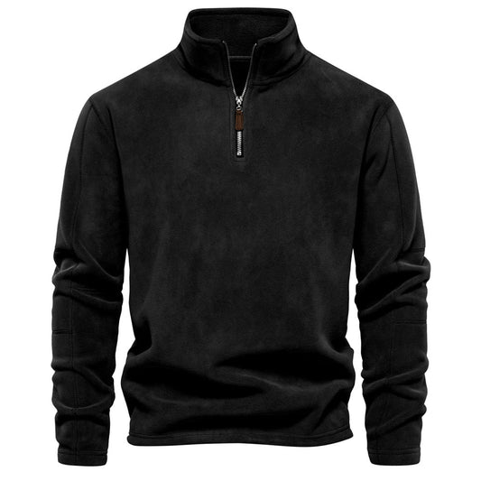 Winter Warme Fleece Trui voor Mannen met Quarter Zip