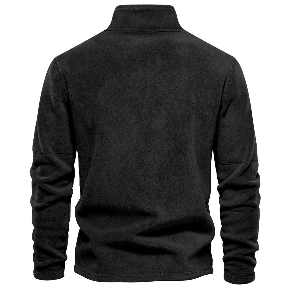 Winter Warme Fleece Trui voor Mannen met Quarter Zip