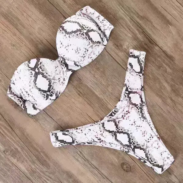 Bikini voor dames – strapless in verschillende prints en kleuren – zomer en strand