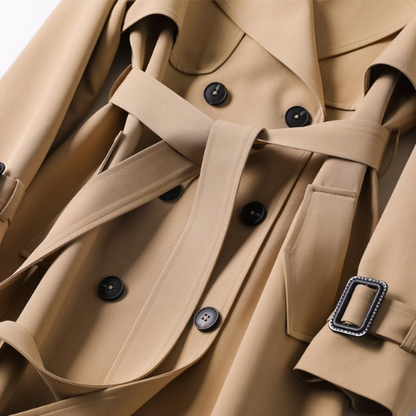Lange Trenchcoat Met Ceintuur – Elegante Musthave Voor Herfst En Lente