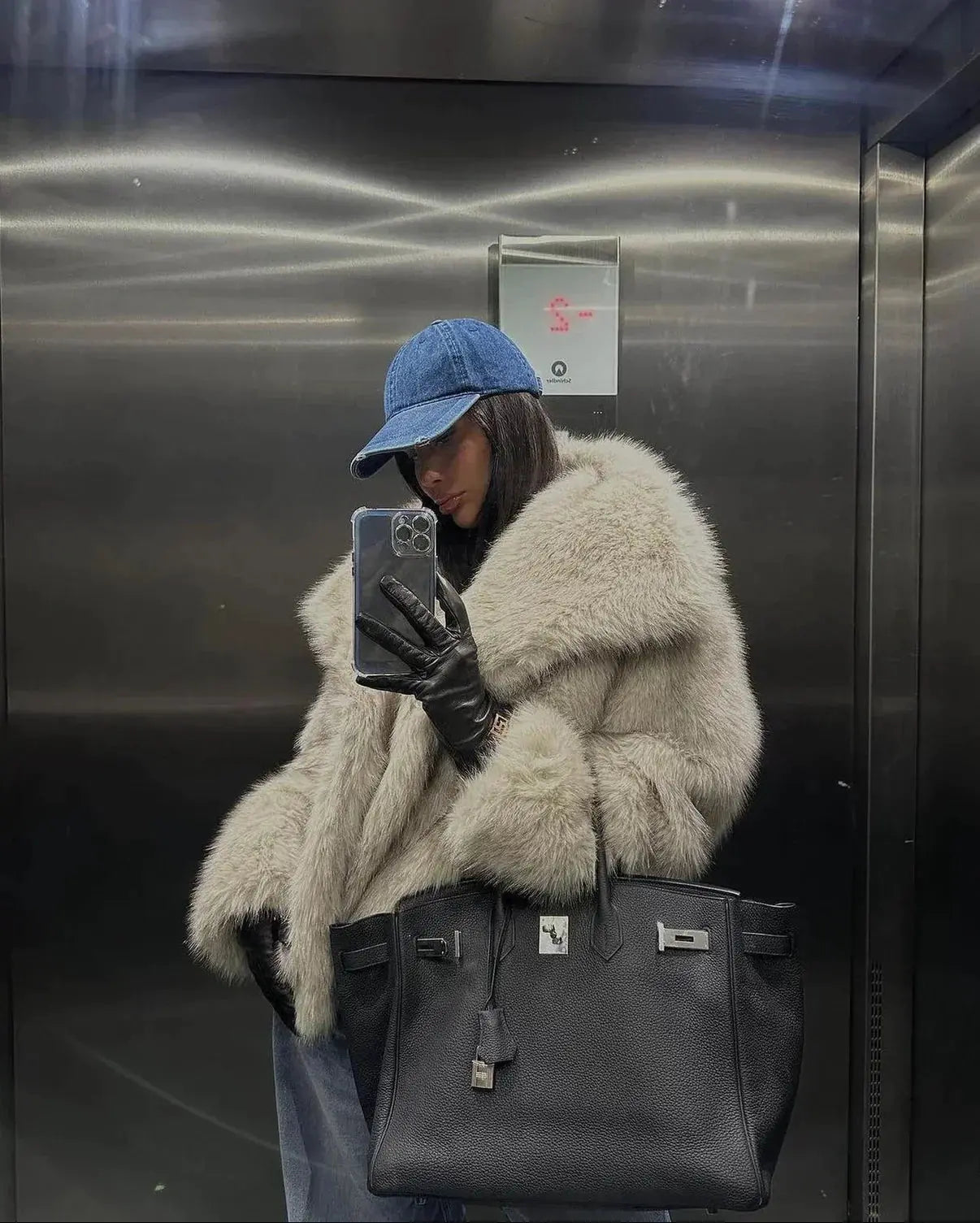 Dames Winterjas Met Luxe Faux Fur En Lange Pasvorm