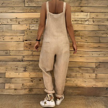 Casual Zwarte Dames Jumpsuit Met Strikbandjes – Comfortabel En Stijlvol Voor Elke Dag