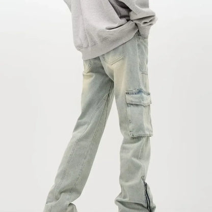 Heren Cargo Jeans Loose Fit