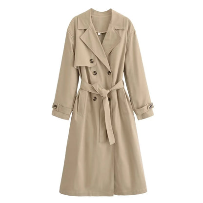 Premium Trenchcoat Dames | Legergroen & Khaki