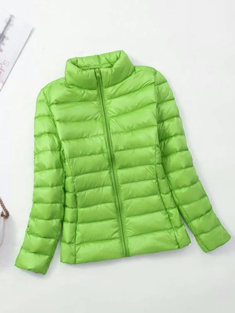 Lichtgewicht Dames Pufferjas Zonder Capuchon