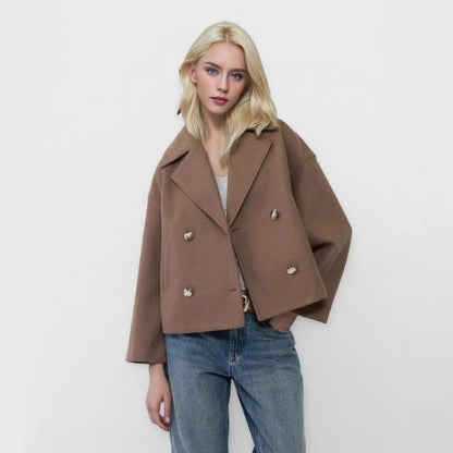 Cropped Trenchcoat Met Tijdloze Look