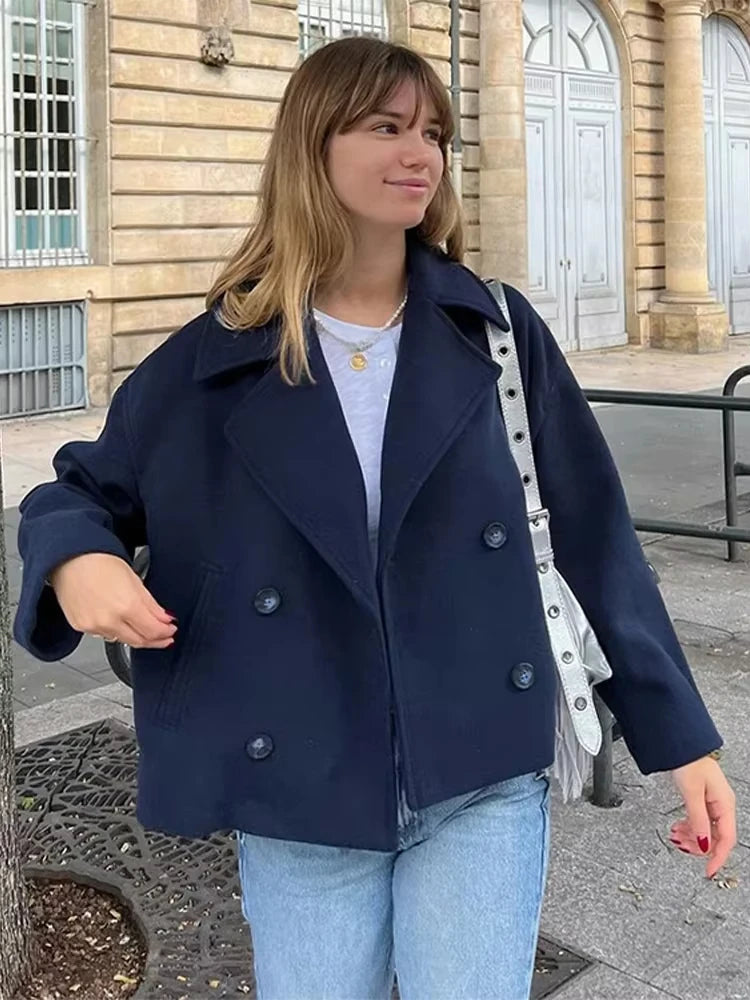 Cropped Trenchcoat Met Stijlvolle Look