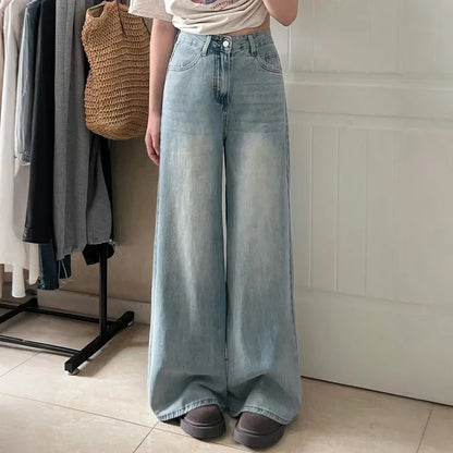 Wide Leg Jeans Dames High Waist