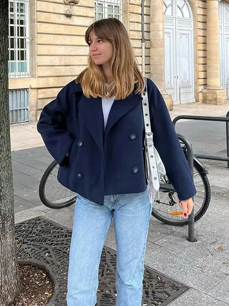 Cropped Trenchcoat Met Stijlvolle Look