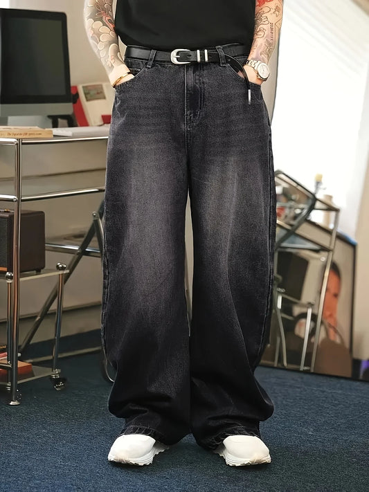 Heren High Waist Wide Leg Jeans