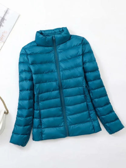 Lichtgewicht Dames Pufferjas Zonder Capuchon