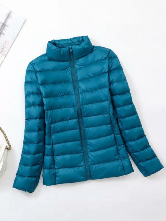 Lichtgewicht Dames Pufferjas Zonder Capuchon