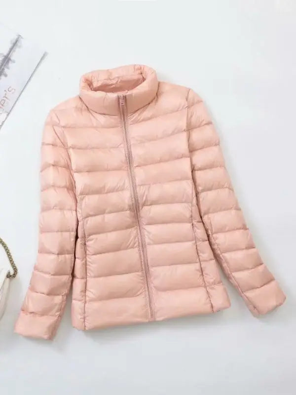 Lichtgewicht Dames Pufferjas Zonder Capuchon
