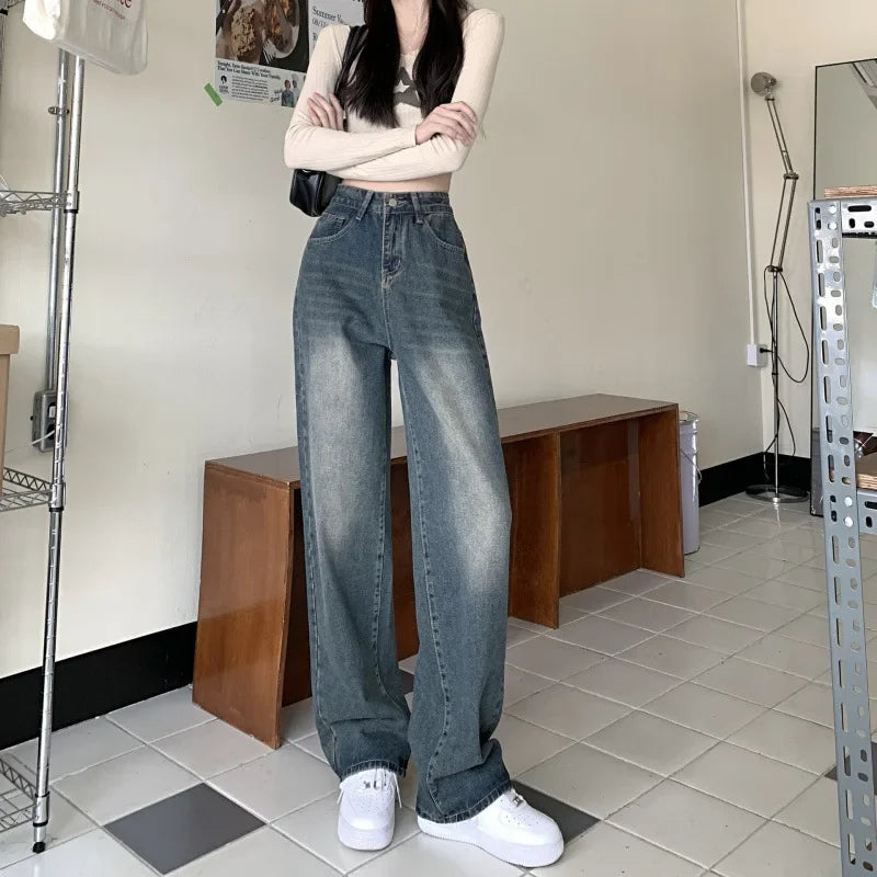 Vintage Wide Leg Jeans Dames