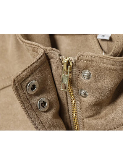 Suède Look Herfst Bomberjack Dames