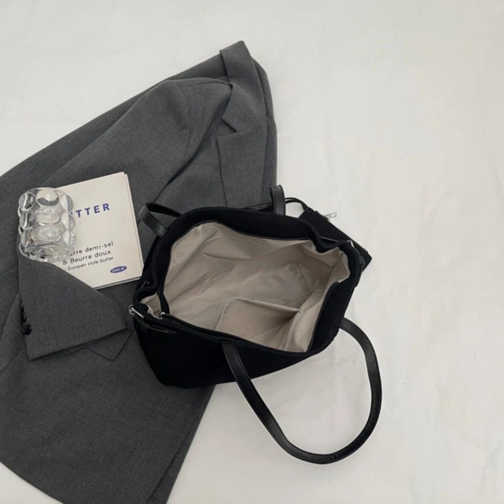 Suède Look Handtas Dames