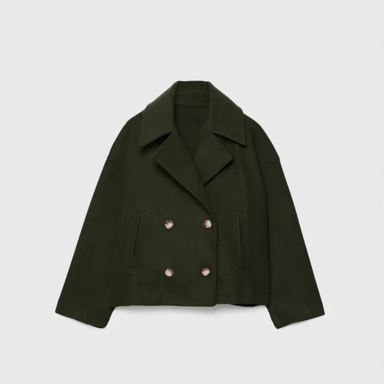 Cropped Trenchcoat Met Tijdloze Look