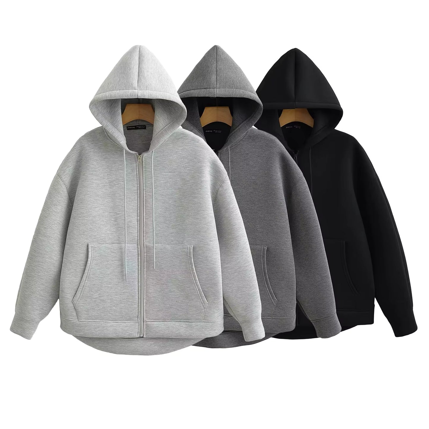 Oversized Rits Hoodie Dames