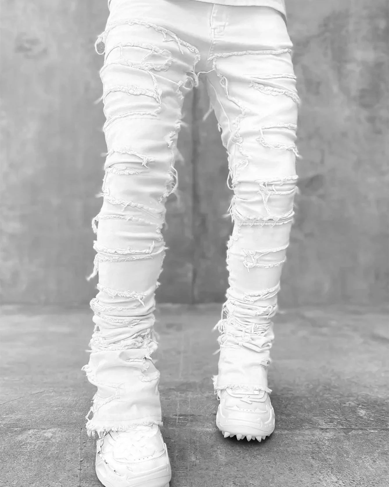 Ripped Stacked Jeans Heren