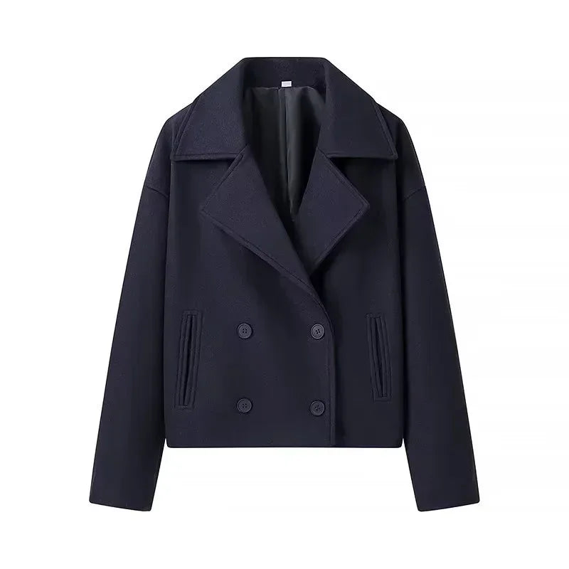 Cropped Trenchcoat Met Stijlvolle Look