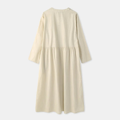 Lange Knoopjurk Met Losse Pasvorm – Stijlvol Comfort Voor Elke Dag