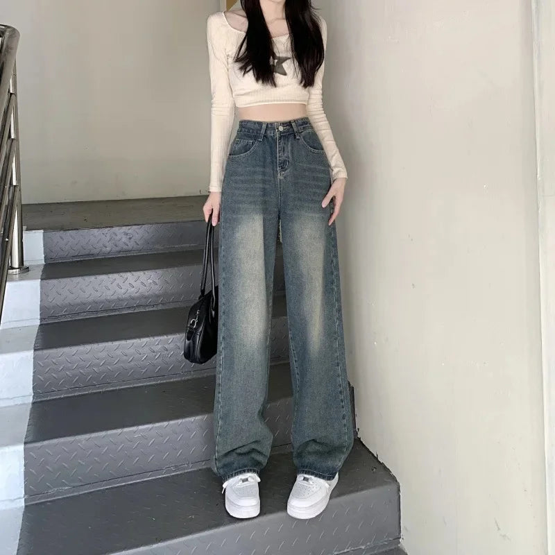 Vintage Wide Leg Jeans Dames