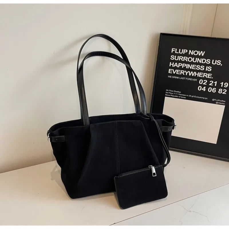 Suède Look Handtas Dames