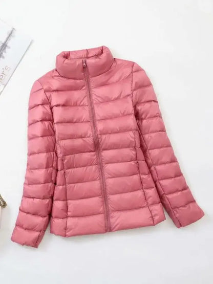 Lichtgewicht Dames Pufferjas Zonder Capuchon