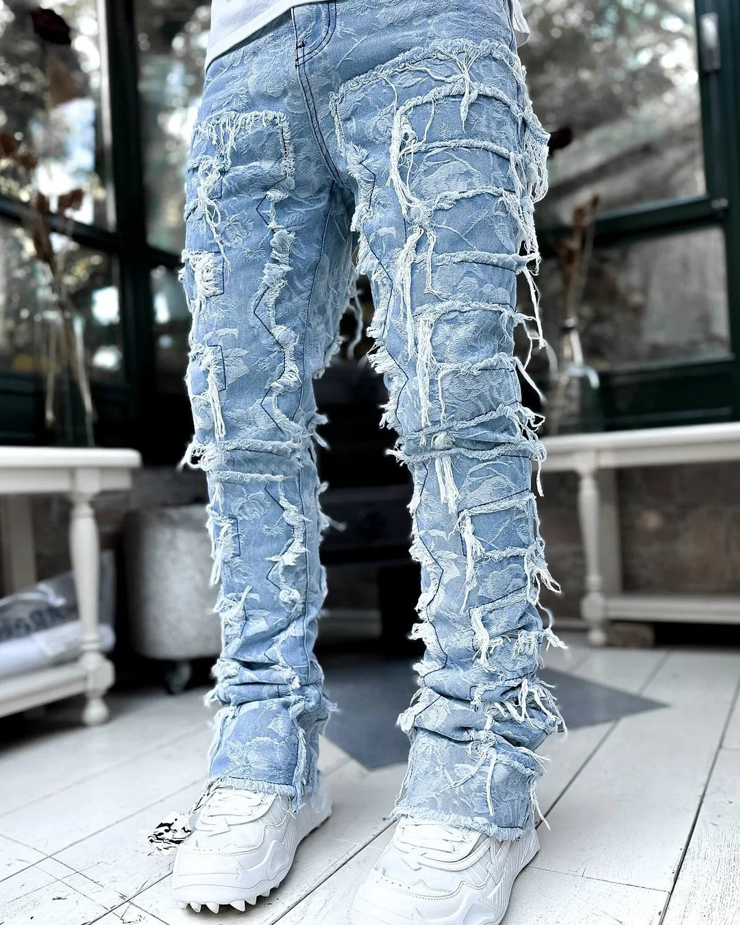 Ripped Stacked Jeans Heren