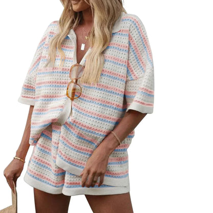 Luchtige Zomerset Met Streeppatroon – Comfortabele Co-Ord Voor Zonnige Dagen
