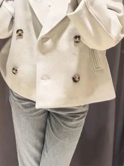 Cropped Trenchcoat Met Stijlvolle Look