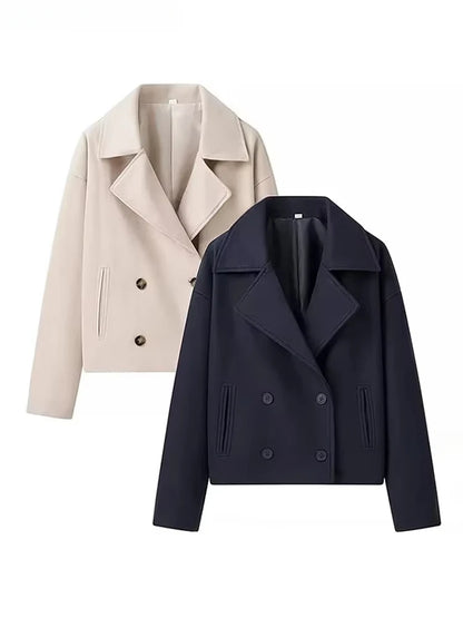 Cropped Trenchcoat Met Stijlvolle Look