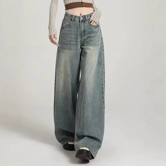 Blauwe Wide Leg Jeans