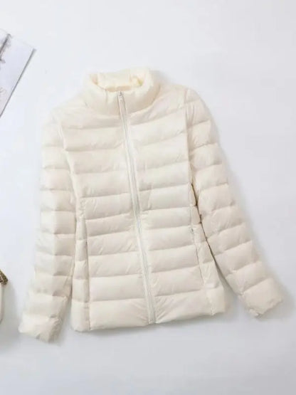 Lichtgewicht Dames Pufferjas Zonder Capuchon