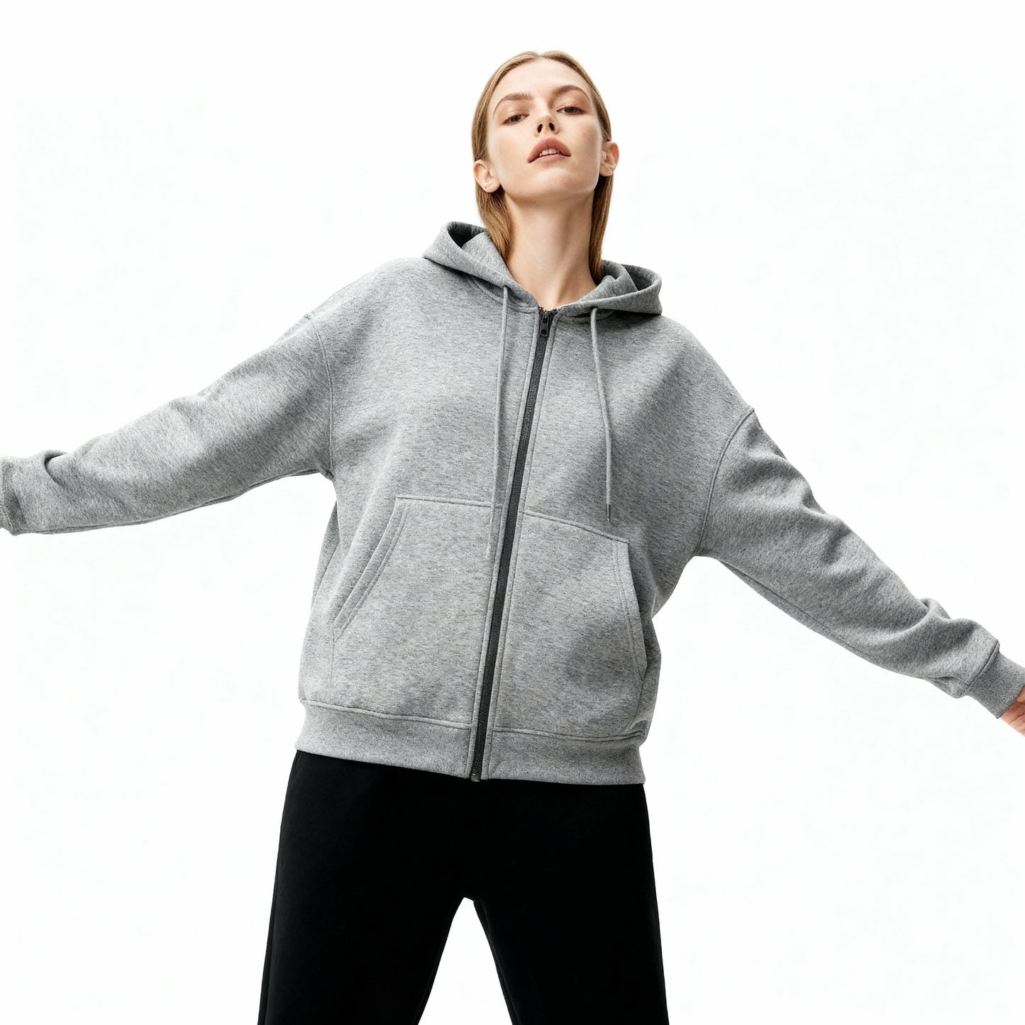 Oversized Rits Hoodie Dames