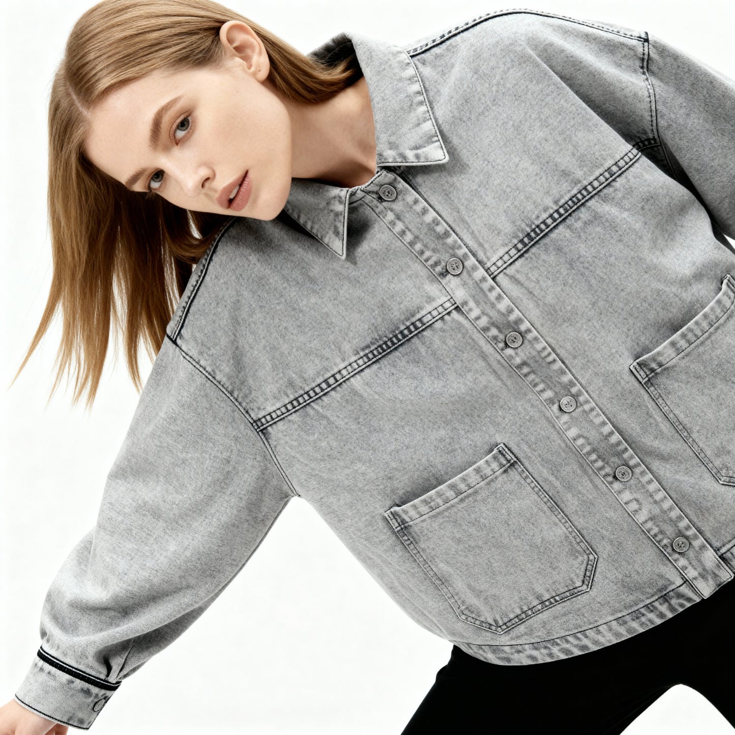 Oversized Spijkerjas Met Zakken