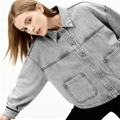 Oversized Spijkerjas Met Zakken