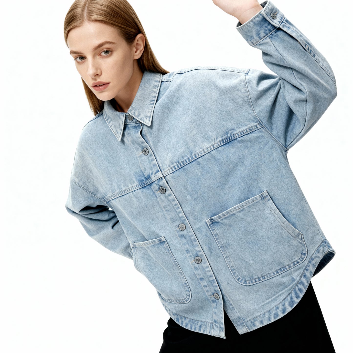 Oversized Spijkerjas Met Zakken