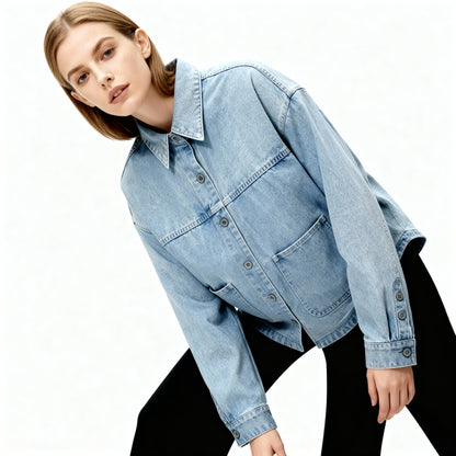 Oversized Spijkerjas Met Zakken